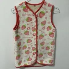 いちご柄モコモコスリーパー120～130cm