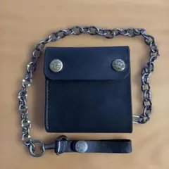 トイズマッコイ レザーウォレット 財布 ウォレットチェーン ブラック