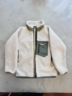 Patagoniaフリースジャケット アイボリー/オリーブ JS125-130
