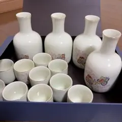 桜デザイン 酒器とお猪口　永峰窯焼