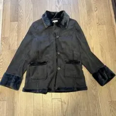 【2way】 パラスパレス ウール コート L相当 カーキ キルティング裏地 2way】 パラスパレス ウール コート L相当 カーキ キルティング裏地