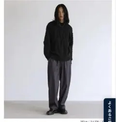 新品タグ付き『n'OrLABEL立体ケーブル編みニット』　ブラック　メンズ