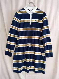(6683)　LACOSTE ストライプ ポロワンピース サイズ16
