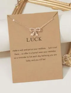 大人気✨ リボン ネックレス ゴールド チェーン