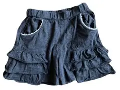 女の子 キュロット ショートパンツ 秋冬用 130cm