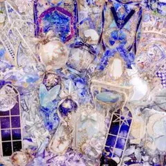 海外 装飾 マスキングテープ フレークシール100枚 PETのみ⑤のサムネイル