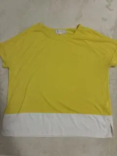 ROPE PICNIC バイカラー 半袖Tシャツ イエロー 38のサムネイル