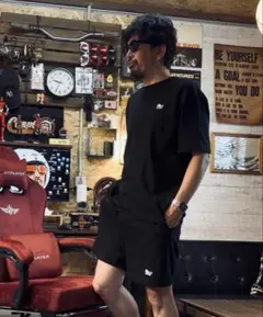 ペガサス刺繍Tシャツ ブラック【XL】送料込み