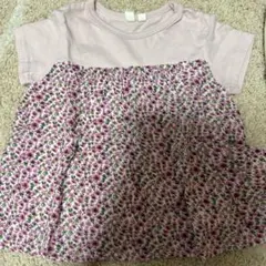 Samansa Mos2 Lagom 花柄ドッキングTシャツ 95cmのサムネイル