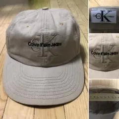 USA製 90s Calvin Kleinカルバンクライン キャップ ベージュ