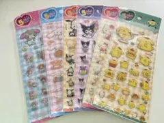 ぷっくりシール 5サイズステッカー 6枚セット