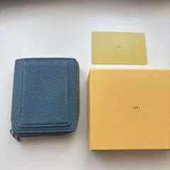土屋鞄 財布 ガゼットコード ファスナースモールウォレット ブルー
