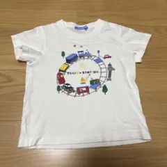 familiar 電車 Tシャツ 100 白ファミリア