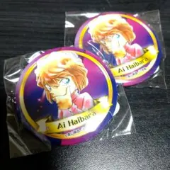 灰原哀 コナン百貨店　米花商店街　コナン探偵社　北栄町　ガチャ　缶バッチ　2個