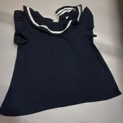ネイビー フリル付き Tシャツ 90サイズ