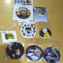 安室透 降谷零 バーボン 缶バッジ ピンバッチ 缶ミラー 鏡 8個セット