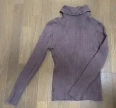 GＲL タールネック　ニット　パープル　紫