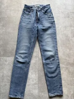 MOUSSY ハイウエスト ストレートデニム