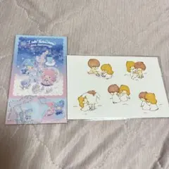 リトルツインスターズ 45周年シールセット 原画展 ポストカード