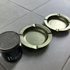 ヴィンテージ　ピース　タバコ缶　レトロ　ブリキ　灰皿