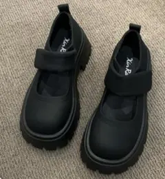 スクエアトゥ太ベルトメリージェーンスニーカー