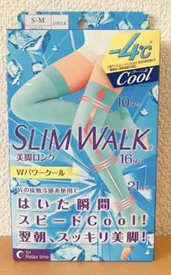 スリムウォーク　美脚ロング 着圧ソックス S-M 接触冷感タイプ