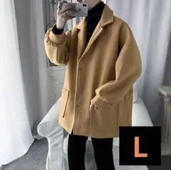 ビッグシルエット チェスターコート ロングコート アウター 冬服 メンズ 韓国