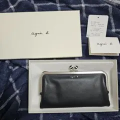 agnes b. がま口長財布 ブラックのサムネイル