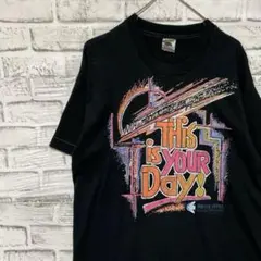 USA製90sヴィンテージTシャツ！シングルステッチブラック古着L 0611のサムネイル