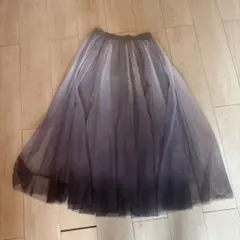 ノエラ　グラデーション チュールプリーツスカート ロング丈のサムネイル