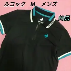 着用1回美品＊ルコック　半袖ポロシャツ　メンズ　М　GOLFゴルフ　デサント