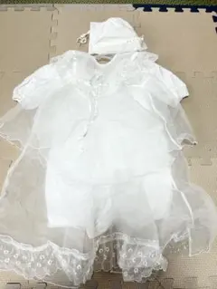 ホワイトセレモニードレスと帽子セット