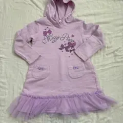 Mezzo Piano フード付きワンピース 薄紫　120