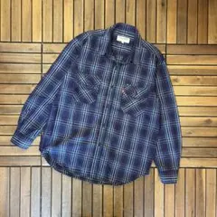 Levi's RedTab チェック 長袖 シャツ 薄地 猫目ボタン