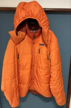 patagonia フード付きダウンジャケット M オレンジ