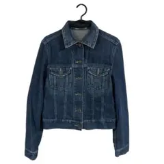 ダークブルー デニムジャケット Lサイズ レディース