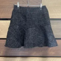 ツイード　ミニスカート　黒　ブラック