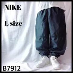【90s 白タグ】NIKE ナイキ ナイロンパンツ ジョガーパンツ 黒 メンズL