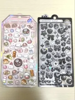 【正規品】ボンボンドロップシール シマエナガ リボン ブラックボンボン