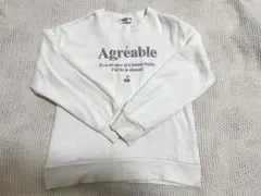 CHEER GIRL アイボリー トレーナー　裏起毛