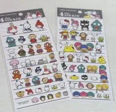 正規品 サンリオ キャラクターズ 4サイズステッカー Sanrio 2枚 即日