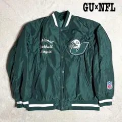 NFL ニューヨークジェッツ　スタジャン　レザー 希少 90s vintage NFL JETS ニューヨーク・ジェッツ 本革 刺繍