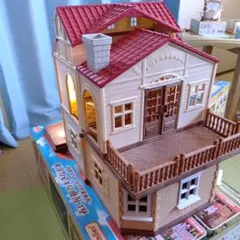 シルバニアファミリー 「赤い屋根の大きなお家」部品コンプリート・美品