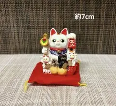 レトロ 招き猫 貯金箱 置物 親子招福バンク ミニサイズ 箱付