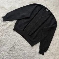 Arnold Palmer【L】ライン入りニット 長袖 グレー系 ウール100%のサムネイル