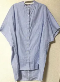 《訳あり未使用》tiptop ティップトップ ストライプブラウス 丈長のサムネイル