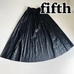 fifth フィフス　フェイクレザー プリーツ スカート