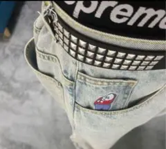 黒 スタッツベルト y2k sk8 スケーター bigboy supreme