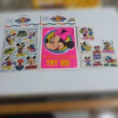 ディズニー　ぷくぷくステッカー✕3　平成レトロ　未開封あり