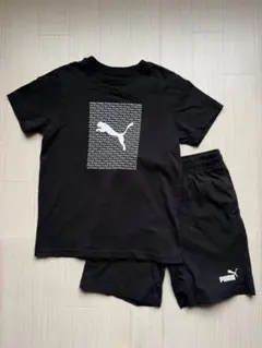 今だと明日発送！PUMA ブラック Tシャツ＆ショートパンツセット
